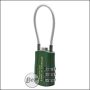 Begadi lock for gun case, with number combination &amp; wire rope "Lock n Unload" -olive-