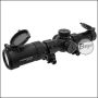 Begadi "Competition" Riflescope 1,2 - 6 x 24 IR (30mm center tube, illuminated) incl. Killflash, Mount &amp; FlipUp Cover -black-