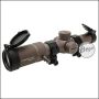 Begadi "Competition" Riflescope 1,2 - 6 x 24 IR (30mm center tube, illuminated) incl. Killflash, Mount &amp; FlipUp Cover -bronze gray-