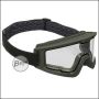 Begadi CP1 safety spectacles with double lens, set with helmet mount "Standard" (flat lens) - olive