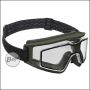 Begadi CP1 safety spectacles with double lens, set with helmet mount "RX Version" (for spectacle wearers) - olive