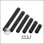 Begadi KeyMod Polymer Rail Set, 6 pieces - black