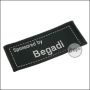 Aufnäher "Sponsored by Begadi", neue Version - schwarz