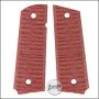 Alumide grip panels for KJW, WE, BFA, TM, Secutor - 1911 GBB models -red-