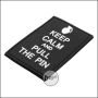 BE-X 3D badge "Pull the Pin", hard rubber, with velcro - black
