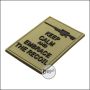 BE-X 3D badge "Embrace the Recoil", hard rubber, with velcro - TAN