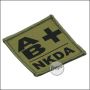 BE-X blood group patch "AB, pos. - NKDA" - olive
