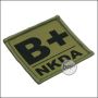 BE-X blood group patch "B, pos. - NKDA" - olive