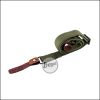 Begadi "AK Classic" Sling / Tragegurt aus Baumwoll Gurtband und Leder - olive