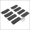 Begadi Rail Cover Set "Type 1", flach, für M-LOK, 8 Stück -schwarz-