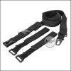 Begadi 3-Punkt Rifle Sling, multifunktional, mit 2 Adaptern "Gen 2" - schwarz