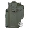 BEGADI "Multi Fit" Hartschalen Pistolen Holster mit Paddle, olive -links-