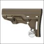 Begadi Minimalistischer Universal M4 Schaft "Skirmisher", aus nylonverstärktem Polymer - TAN