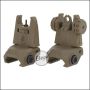 Begadi Picatinny Rear & Front Sight Bundle "Low Profile", aus nylonverstärktem Polymer - TAN