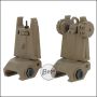 Begadi Picatinny Rear & Front Sight Bundle "High Profile", aus nylonverstärktem Polymer - TAN