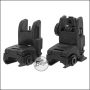 Begadi Picatinny Rear & Front Sight Bundle "Classic Precision", aus nylonverstärktem Polymer - schwarz