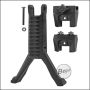 Begadi M-LOK & RIS / Picatinny Kombi Griff, mit Zweibein / Bipod, aus nylonverstärktem Polymer - schwarz