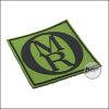 3D badge "Otto Repa OMR" hard rubber, with velcro - olive