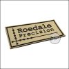 3D Abzeichen "ROEDALE" aus Hartgummi, mit Klett - TAN
