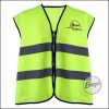 Begadi safety vest / high-visibility vest "No Target", yellow, unisex, with reflectors - size S - L [62x70cm]