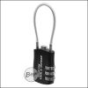 Begadi lock for gun case, with number combination &amp; wire rope "Lock n Unload" -black-