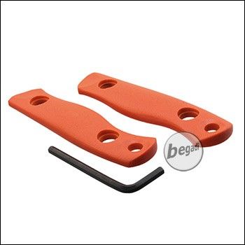 BE-X Griffschalen Set für Outdoormesser "Hersir", Fieldcraft "Camp" oder DIY Messerbau - orange (2 Stück)