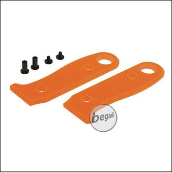 G10 Griffschalen für BE-X Allemans Messer - Bushcraft & Tactical Edition, mit Schrauben - 2 Stück, orange
