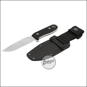BE-X Allemans Bushcraft Feldmesser – §42a konformes Outdoor & MilSim Messer inkl. Zubehör
