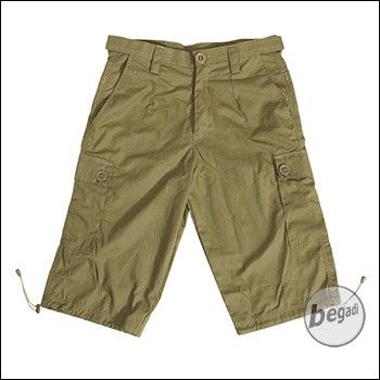 BE-X Outdoor Shorts, im BW Stil, mit KSK Knöpfen, schnelltrocknend & leicht - TAN (65% Baumwolle / 35% Polyester) - Gr. S