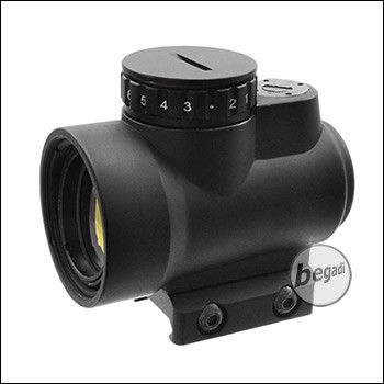 Begadi 1x25 Short Dot -mit niedriger Montage- schwarz (Shock-Proof)