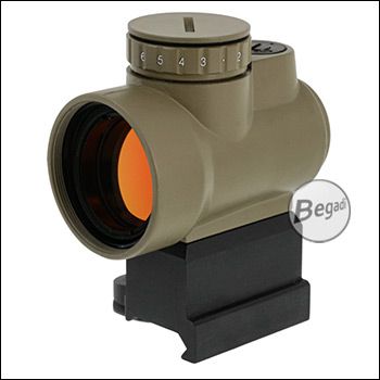 Begadi 1x25 Short Dot - mit QD Riser Mount - TAN  (Shock-Proof)