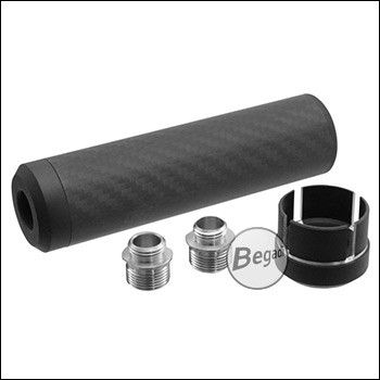 Begadi Supersonic 9/45 "Lightweight" Carbon Silencer - 14mm CCW, 16mm CW, 12mm CCW, 11mm CCW