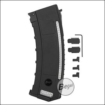 Begadi PRO AK MultiFit Midcap Magazin für Cyma, E&L, Arcturus, LCT, ICS & weitere (140 BBs) -schwarz-