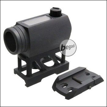 Begadi Solar Power Red Dot (Gen.2) inkl. High + Low Mount und Killflash (Shock-Proof)