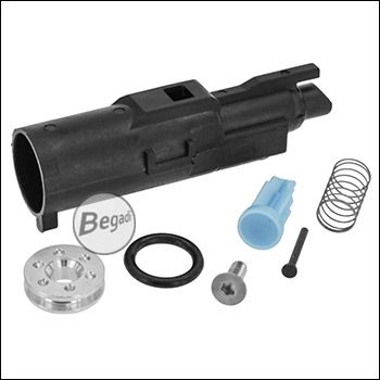 KJW HiCapa / M1911 "Pro" Nozzle Set aus faserverstärktem Nylon Kunststoff - inkl. verbautem Inner Valve und CNC Alu Pistonhead