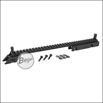 S&T ST316 IDZ Top Rail aus robustem Nylon Fiber (Picatinny) inkl. FlipUp Sights
