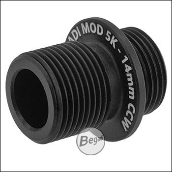 Silencer Adapter (14mm CCW) für Begadi MOD 5 "K" Serie