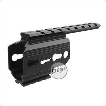 SLONG Universal CNC Alu Tactical Keymod Rail Kit für TM, KJW, VFC & WE G-Modelle sowie Army Armament R17 -schwarz-