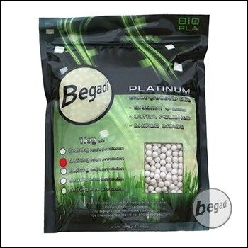 4.000 BEGADI Platinum Grade Bio 6mm Airsoft BBs, mehrfach poliert & speziell gehärtet, 0,25g -hell-