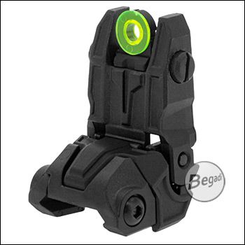 Begadi FlipUp Rear Sight mit Lichtsammler / Fiber Optik (grün)