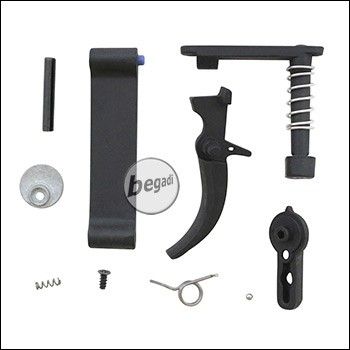 E&C M4 / M16 Gehäuseteile Set (Trigger, Triggerbar, Mag Release, Fire Selector und Kleinteile)