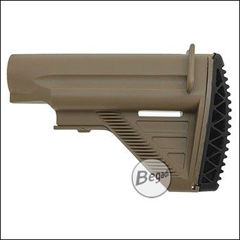 E&C Retractable Stock für SMR17 & SMR28 Serie, breite Version -FDE / TAN-
