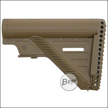 E&C Retractable Stock für SMR17 & SMR28 Serie, schmale Version -FDE / TAN-
