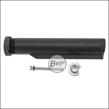 E&C M4 / M16 / SMR16 / SR25 / NOVA Stock Tube, optimal für klassische Aufnahmen - inkl. Schlossmutter