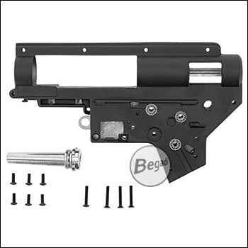 E&C V2 Gearbox Shell mit FSWS (inkl. Schrauben, 8mm Kugellager und Springguide) -schwarz-