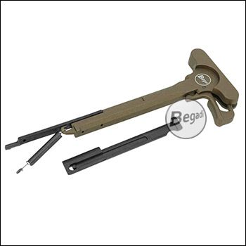 E&C M4 / AR15 / SMR16 (S)AEG Charging Handle aus Metall, ergonomisches Design -dark TAN / FDE-
