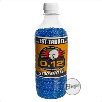 2.700 1ST TARGET DELIGHT Airblister 6mm Airsoft BBs, blau, für Indoor Softair 0,5J und Spring Granaten, 0,12g