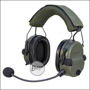 Begadi HS1 Headset, Komplettset mit Bügel & Helm Montage - olive