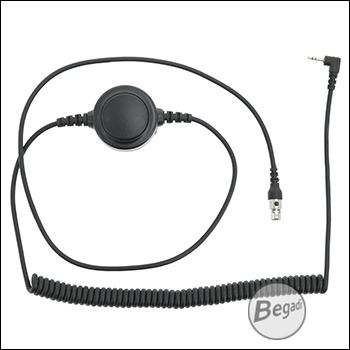 PTT Einheit für Begadi HS1 Headset, 1 Pin, für Motorola PMR Funk, schwarz