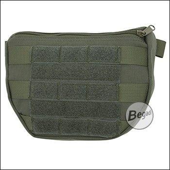 Begadi Plattenträger Front Tasche für Kummerbund / Frontflap, auch mit Belt tragbar, olive